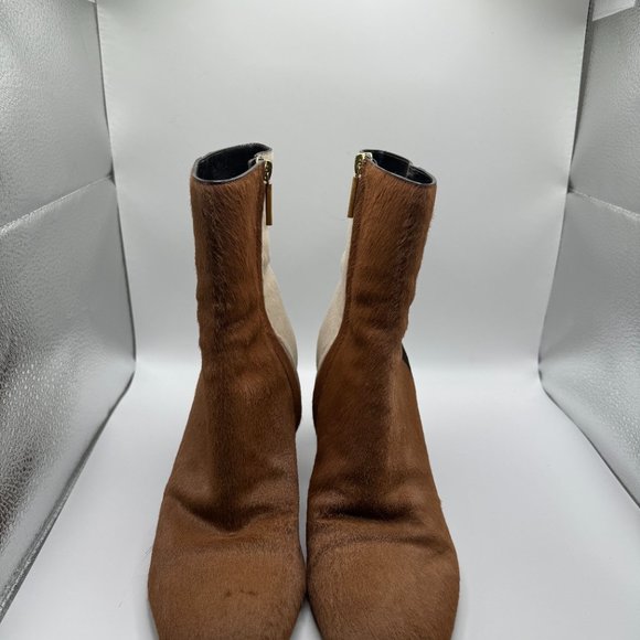 Rosetta Getty Calf Hair Two Tone Heeled Boots - Picture 4 of 4